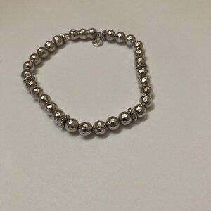 Gabriel & Co 925 Sterling Silver Faceted Bead Bracelet 8"